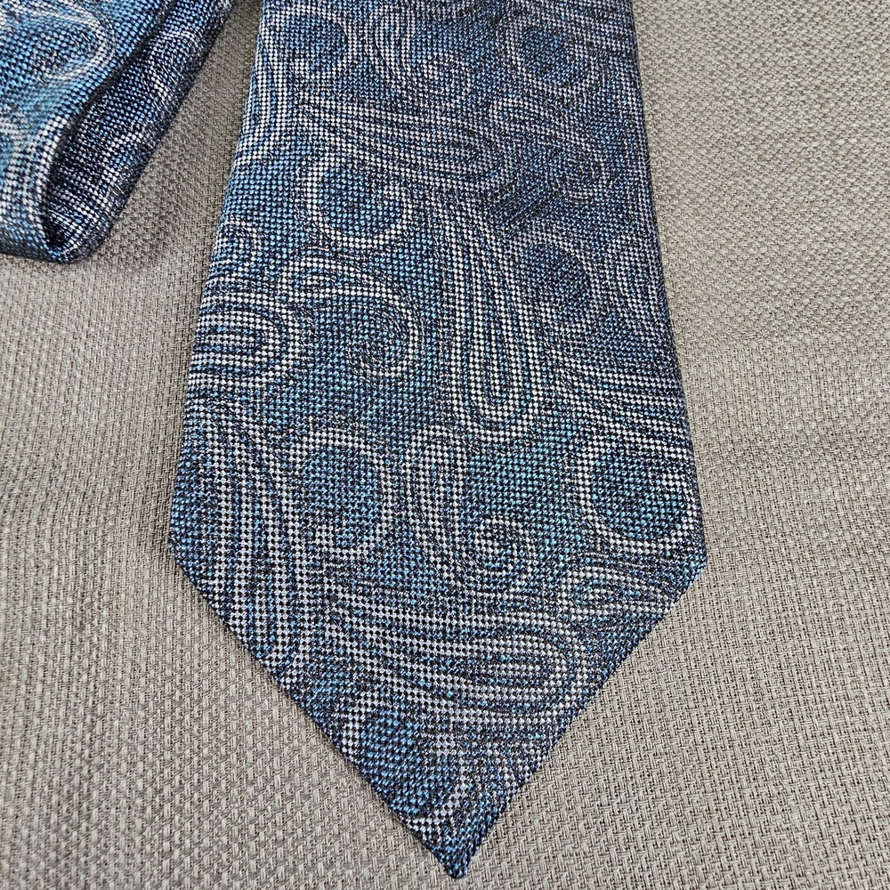 The Clothes Post Blue Gray Handmade Silk Tie Made Petoskey Michigan